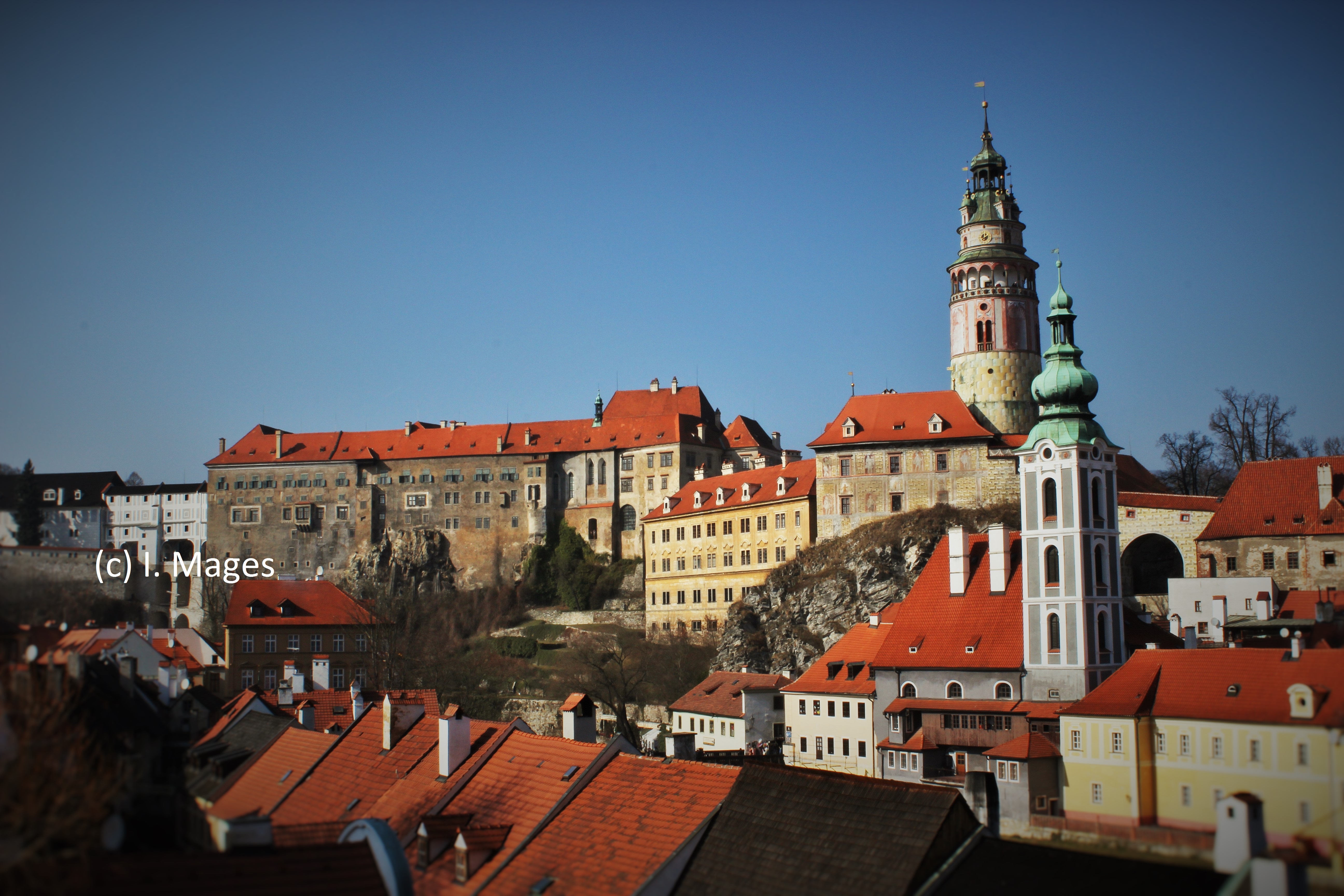 Cesky Krumlov - eine der zahlreichen Burgen in Tschechien, nach dem Hradschin in Prag übrigens die größte des Landes