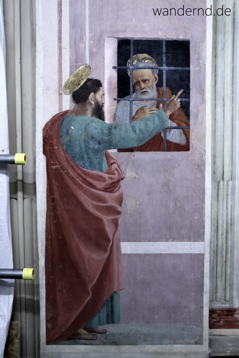 Brancacci Kapelle Paulus besucht Petrus Filippino Lippi